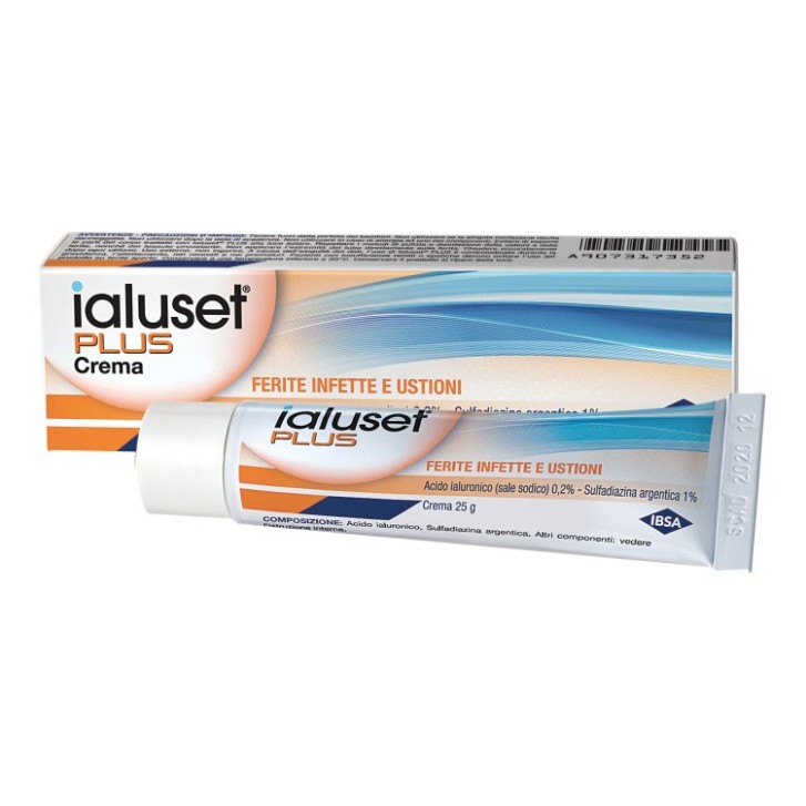 Ialuset Plus Crema per Ferite e Ustioni Infette 25g - Ialuset
