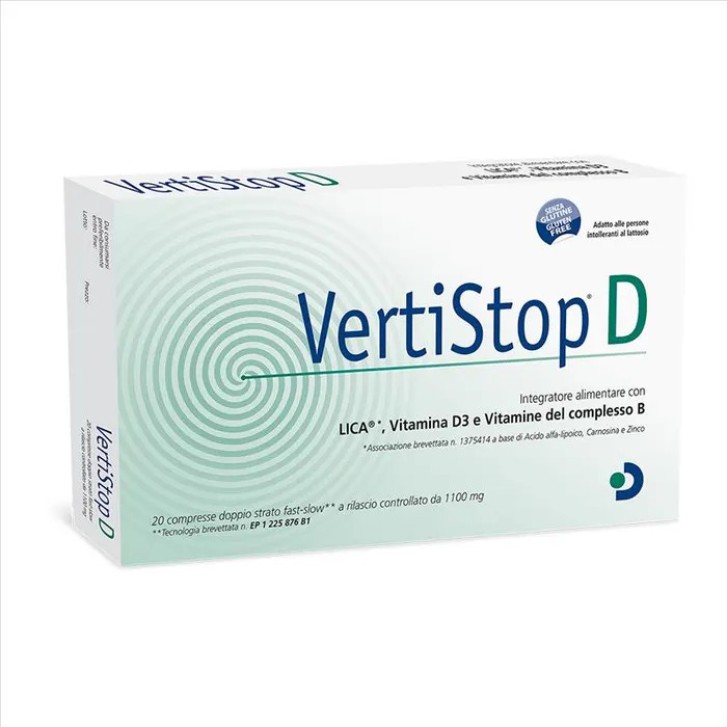 VertiStop D Compresse per Mal D\'Orecchio 20 Pezzi - Difass
