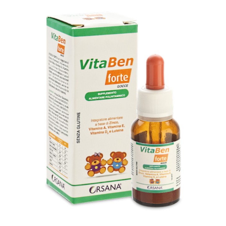 Vitaben Forte Gocce Integratore Polivitaminico Bambini 15ml - Orsana Vitaben Forte Gocce Integratore Polivitaminico Bambini 15ml - Orsana