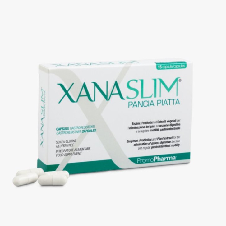 Xanaslim Pancia Piatta Integratore per Digestione 15 Capsule - Promopharma Xanaslim Pancia Piatta Integratore per Digestione 15 Capsule - Promopharma
