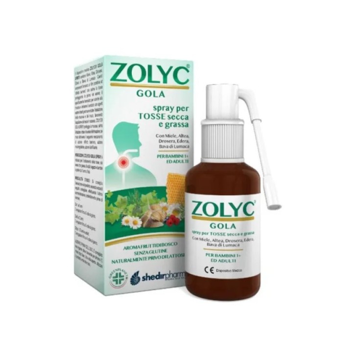 Zolyc Gola Spray Tosse con Altea, Edera e Miele 30ml - Zolyc