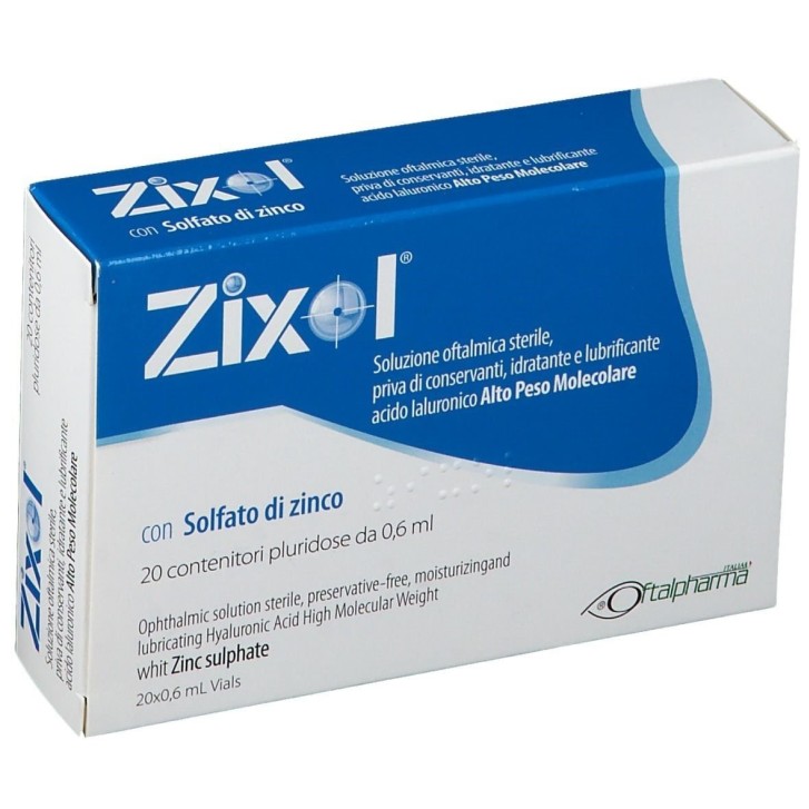 Zixol Gocce Oculari Lubrificanti Monodose 20 Flaconcini - Oftalpharma