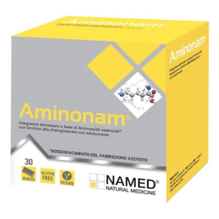 Aminonam Integratore Alimentare con Aminoacidi 30 Bustine - NAMED Aminonam Integratore Alimentare con Aminoacidi 30 Bustine - NAMED