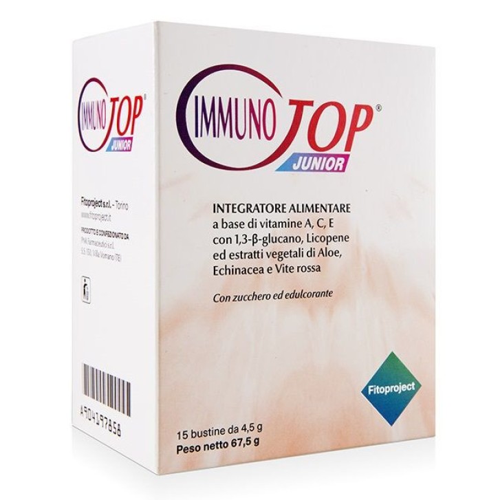 Immunotop Junior Integratore con Vitamine A, C, E 15 Bustine - Fitoproject