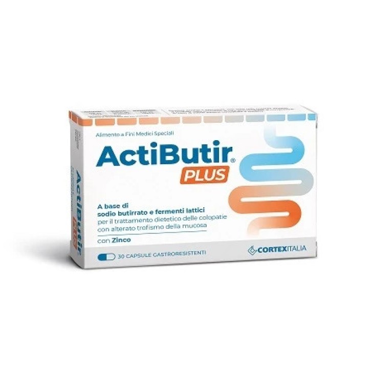 Actibutir Plus Integratore per Colopatie 30 Capsule - Cortex Italia S.r.l. Actibutir Plus Integratore per Colopatie 30 Capsule - Cortex Italia S.r.l.