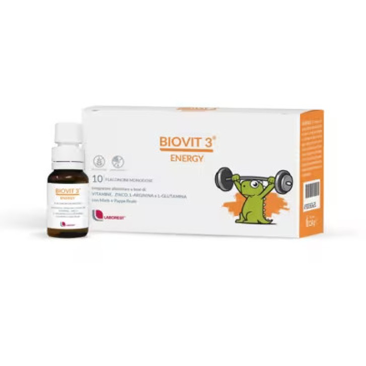 Biovit 3 Energy Multipack Integratore Multivitaminico Energizzante Bambini 2x10 Flaconcini - BIOVIT 3
