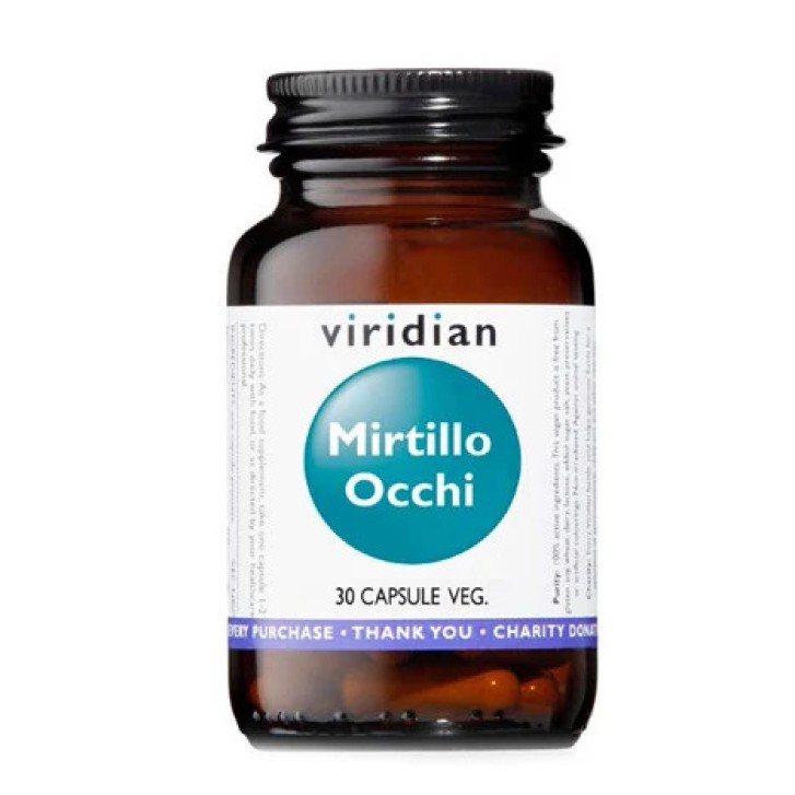 Mirtillo Occhi Integratore Supporto Vista 30 Capsule - Viridian