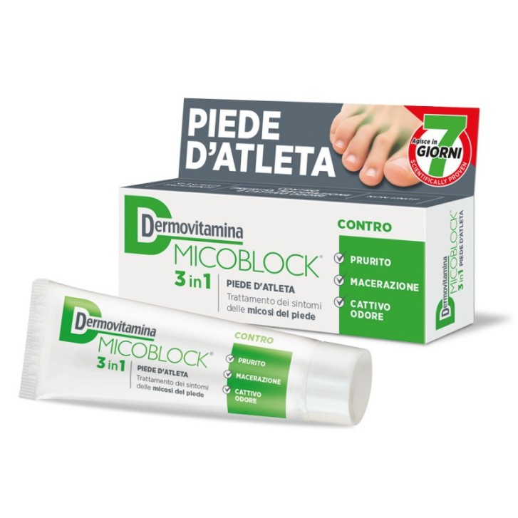 Dermovitamina Micoblock 3 in 1 Crema Piede D\'Atleta 30ml - Dermovitamina