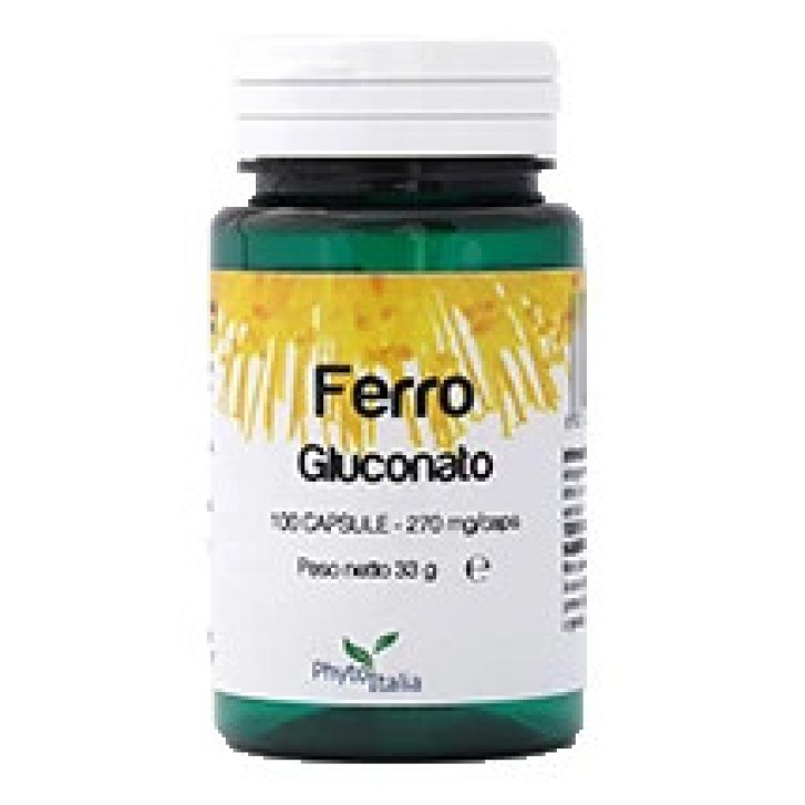 Ferro Gluconato Integratore per Sviluppo Cognitivo Bambini 100 Capsule - Phytoitalia