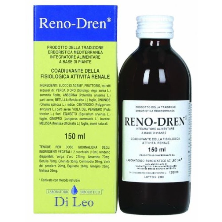 Reno Dren Integratore per Funzionalità Renale 150ml - Laboratorio Erboristico Di Leo