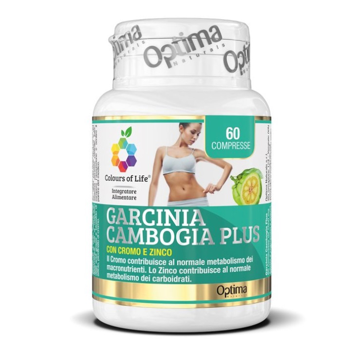 Colours Of Life Garcinia Cambogia Plus Integratore per Controllo del Peso 60 Compresse - Optima Naturals