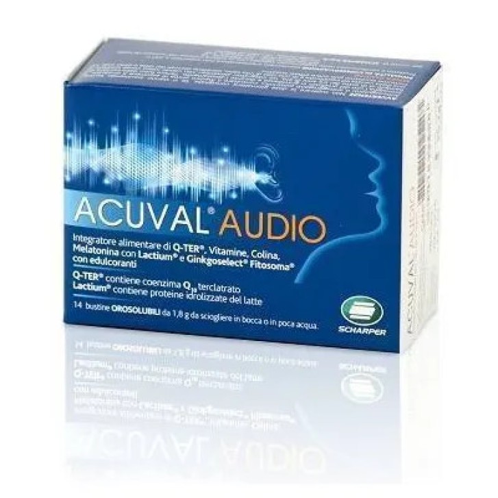 Acuval Audio Integratore Alimentare Orosolubile per Udire - 14 Bustine - Acuval