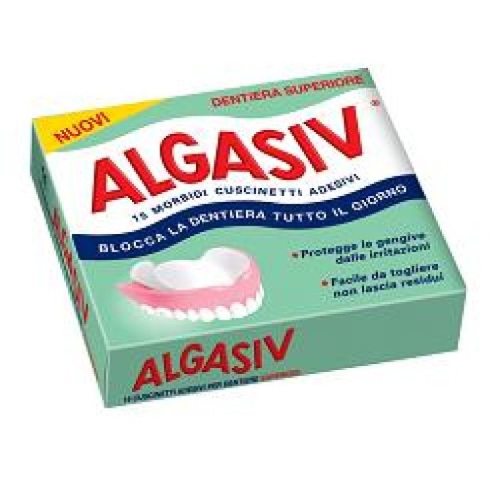 Cuscinetti Adesivi Dentiera Superiore 15 Pezzi - Algasiv