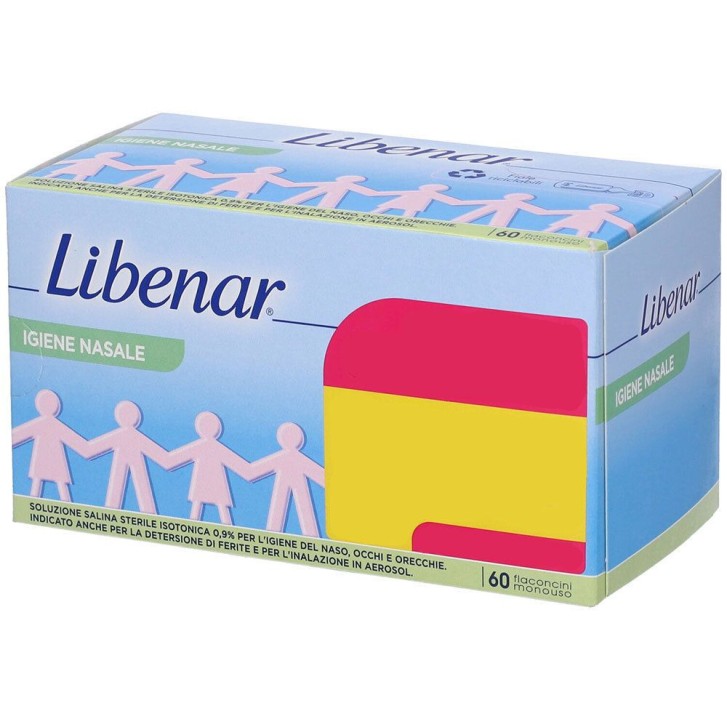 Igiene Nasale Soluzione Isotonica Sterile 60 Flaconcini Monodose - Libenar Igiene Nasale Soluzione Isotonica Sterile 60 Flaconcini Monodose - Libenar