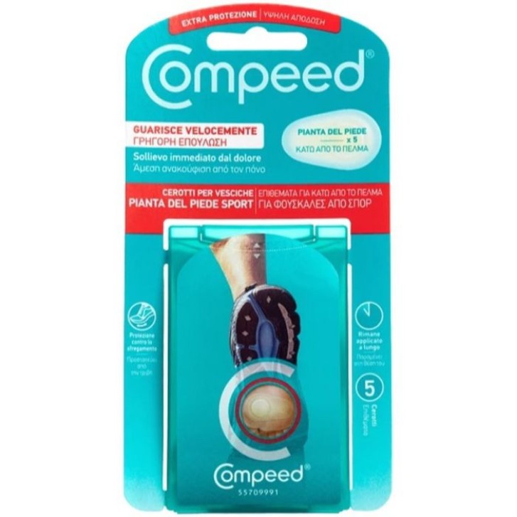 Cerotti Vesciche Pianta Piede Sport 5 Pezzi - Compeed