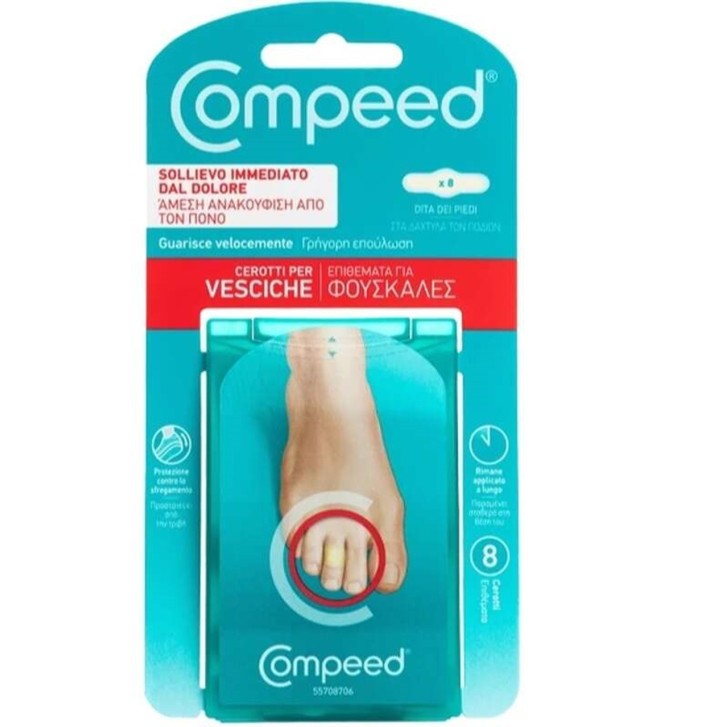 Cerotti Vesciche Dita dei Piedi 8 Pezzi - Compeed