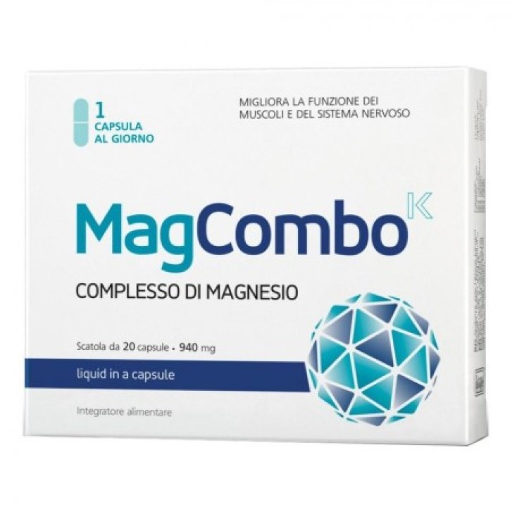 MagComboK Complesso di Magnesio per Funzione Muscolare 20 capsule - Vitaslim