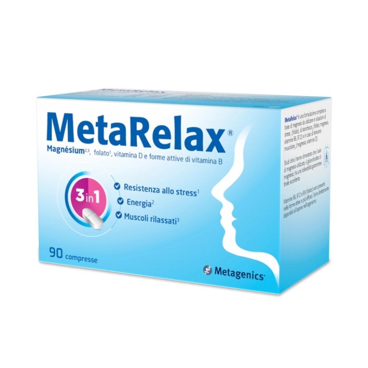MetaRelax Integratore Alimentare per Stress e Stanchezza 90 Compresse - Metagenics