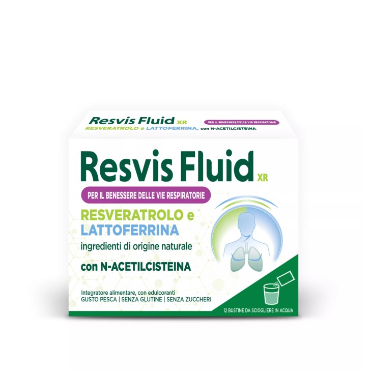 Resvis Fluid XR Integratore per Tosse Grassa 12 Bustine - Resvis