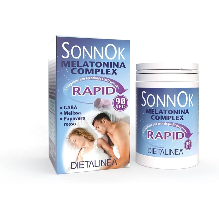 Sonnok Melatonina Rapid Dietalinea Integratore per il Sonno 60 Compresse - Dietalinea