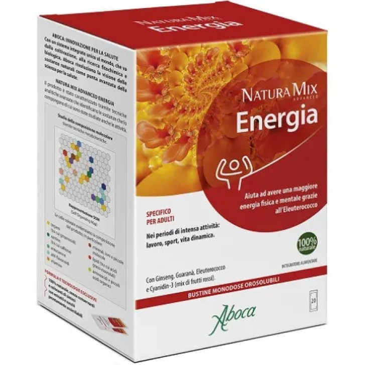 Natura Mix Advanced Energia Integratore per Energia Fisica e Mentale 20 Bustine - Aboca Natura Mix Advanced Energia Integratore per Energia Fisica e Mentale 20 Bustine - Aboca