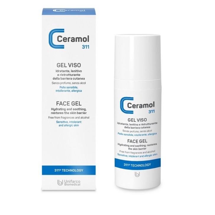 Ceramol 311 Gel Viso Idratante e Ristrutturante 50ml - Unifarco