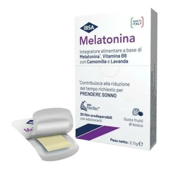 Melatonina Film Orali Integratore per Sonno 30 Film - IBSA Melatonina Film Orali Integratore per Sonno 30 Film - IBSA
