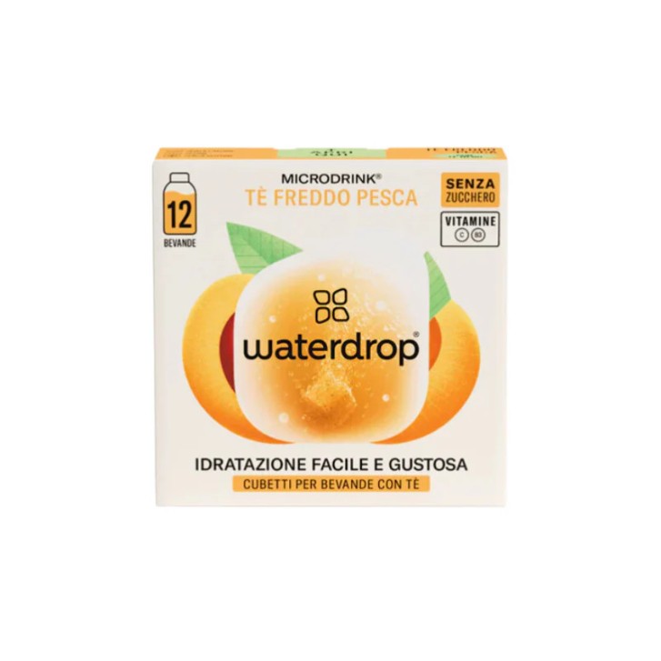 Ice Tea Pesca Integratore Alimentare 12 Cubetti - Waterdrop Ice Tea Pesca Integratore Alimentare 12 Cubetti - Waterdrop