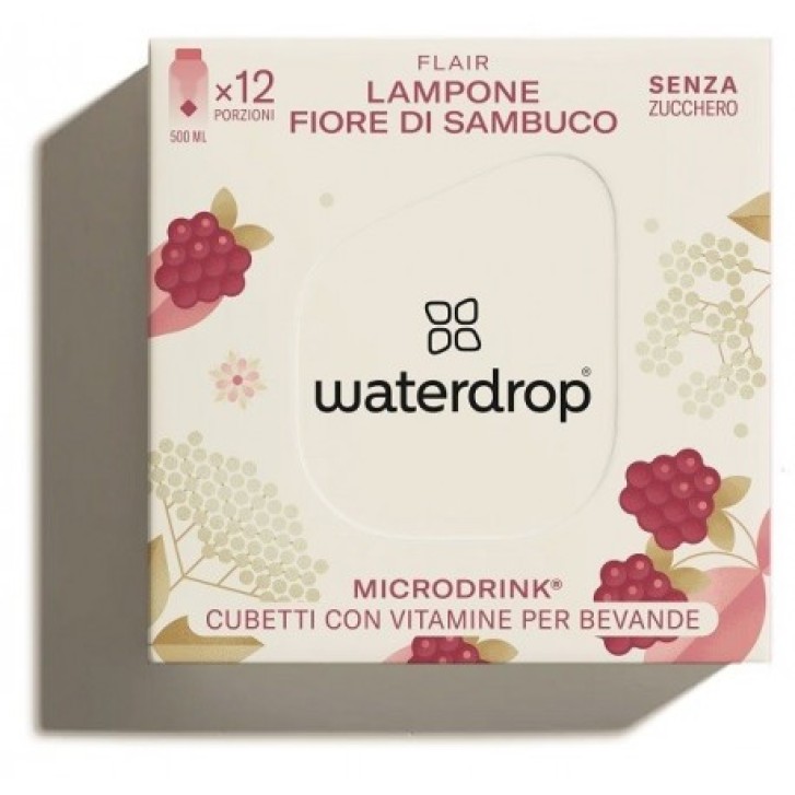 Waterdrop Microdrink Flair Lampone e Fiori di Sambuco 12 Cubetti - Waterdrop