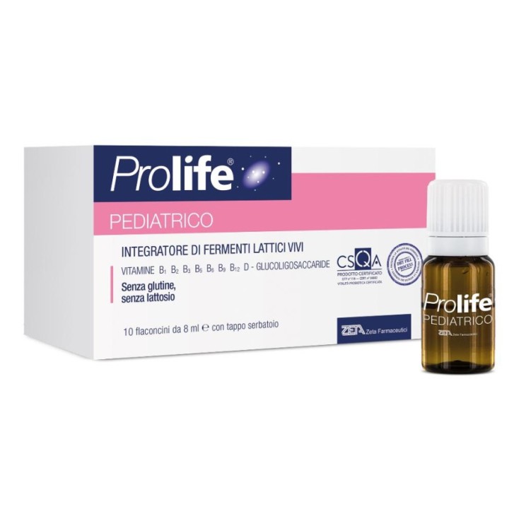 Prolife Pediatrico Fermenti Lattici Vivi - 10 Flaconcini 8 ml - Prolife