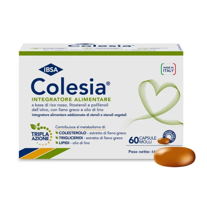 Colesia Integratore Alimentare per Colesterolo 60 Capsule Molli - IBSA