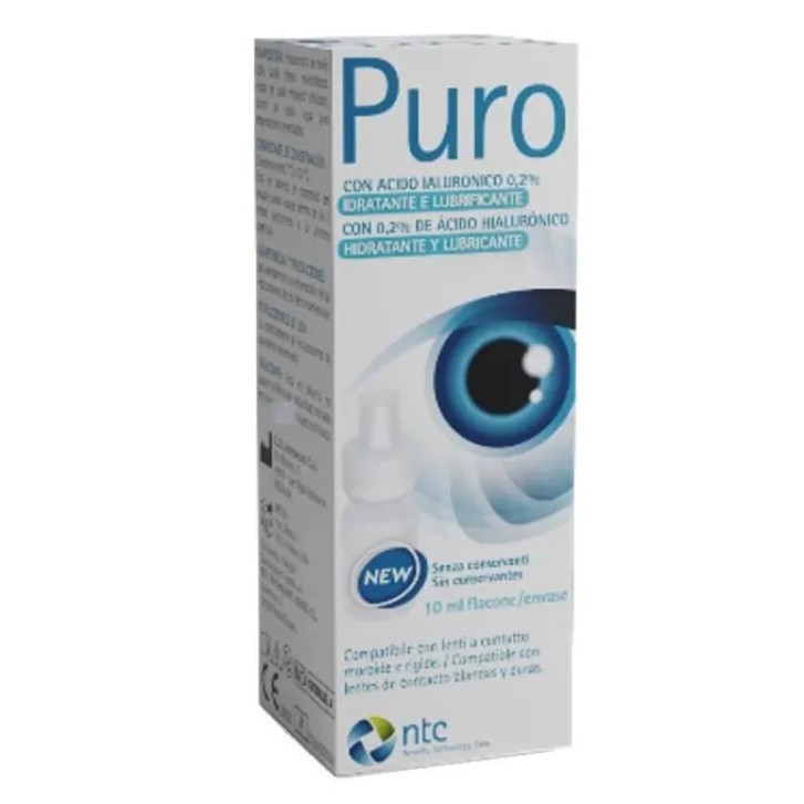 Puro Gocce Oculari Acido Ialuronico 0,2% 10ml - NTC Srl