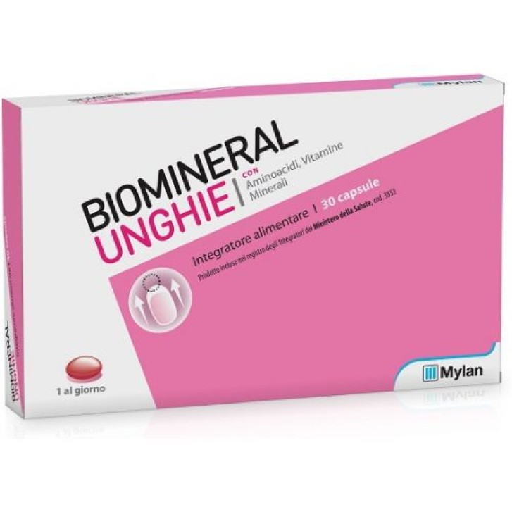 Biomineral Unghie Integratore Alimentare per Unghie Forti - 30 Capsule - Biomineral Biomineral Unghie Integratore Alimentare per Unghie Forti - 30 Capsule - Biomineral