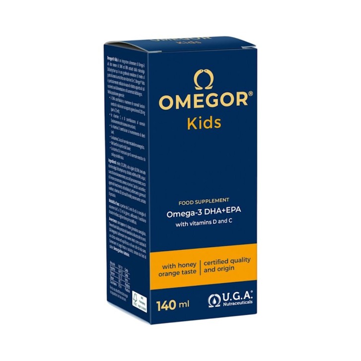 Omegor Kids Integratore Omega-3 DHA EPA con Vitamine 140ml - Omegor Omegor Kids Integratore Omega-3 DHA EPA con Vitamine 140ml - Omegor