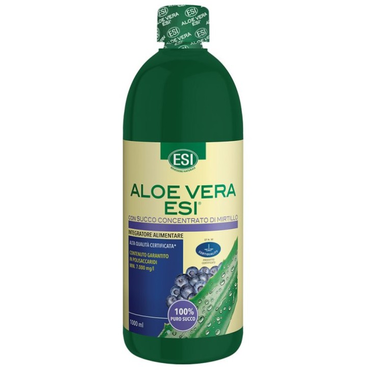 Aloe Vera Succo con Mirtillo Integratore 1000 ml - ESI