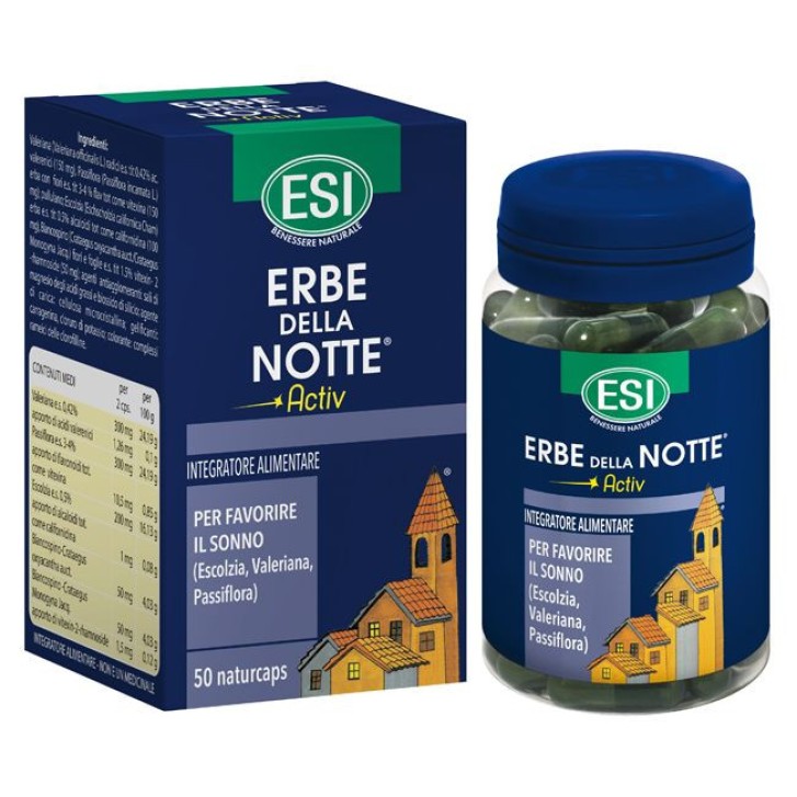 Erbe Della Notte Activ Integratore per Sonno 50 Capsule - ESI