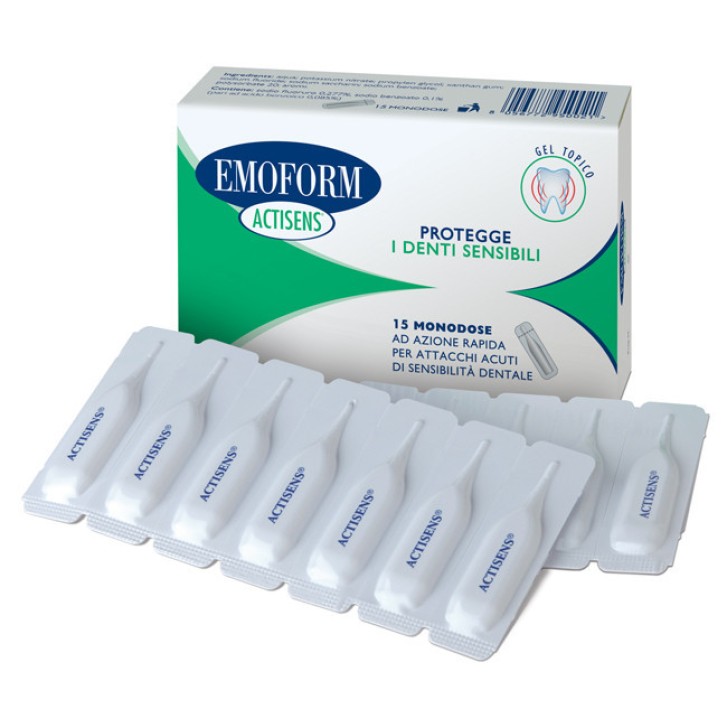 Actisens Gel Topico per Denti Sensibili 15 Fiale da 2 ml - Emoform Actisens Gel Topico per Denti Sensibili 15 Fiale da 2 ml - Emoform