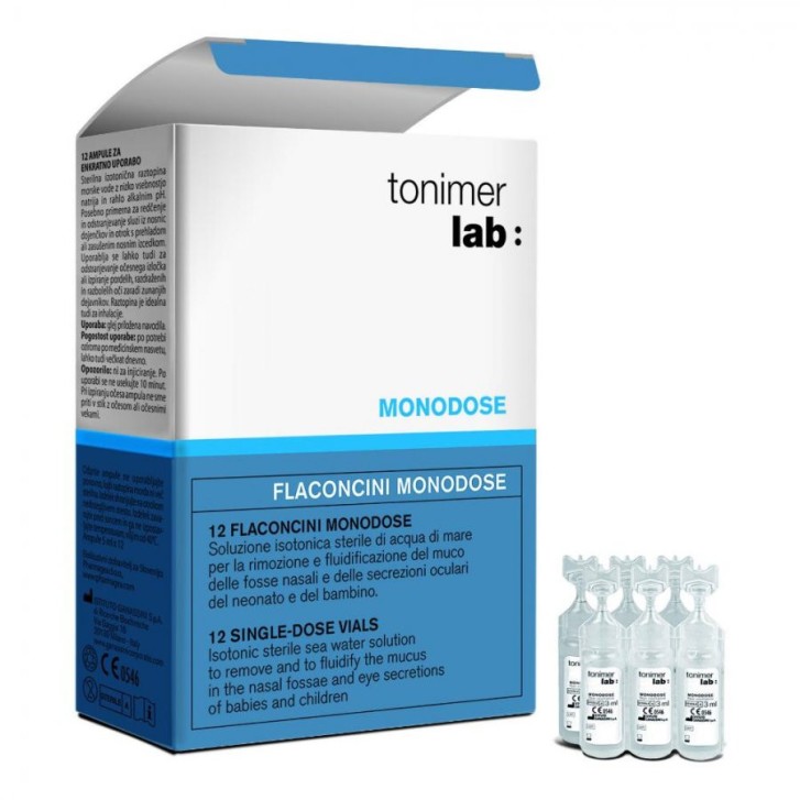 Tonimer Lab Soluzione Isotonica Sterile Monodose 12 Flaconcini - Tonimer