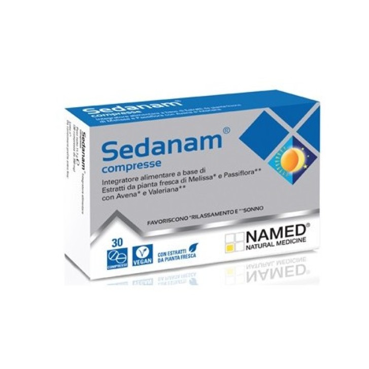 Sedanam 30 Compresse Integratore per Sonno e Rilassamento - NAMED Sedanam 30 Compresse Integratore per Sonno e Rilassamento - NAMED