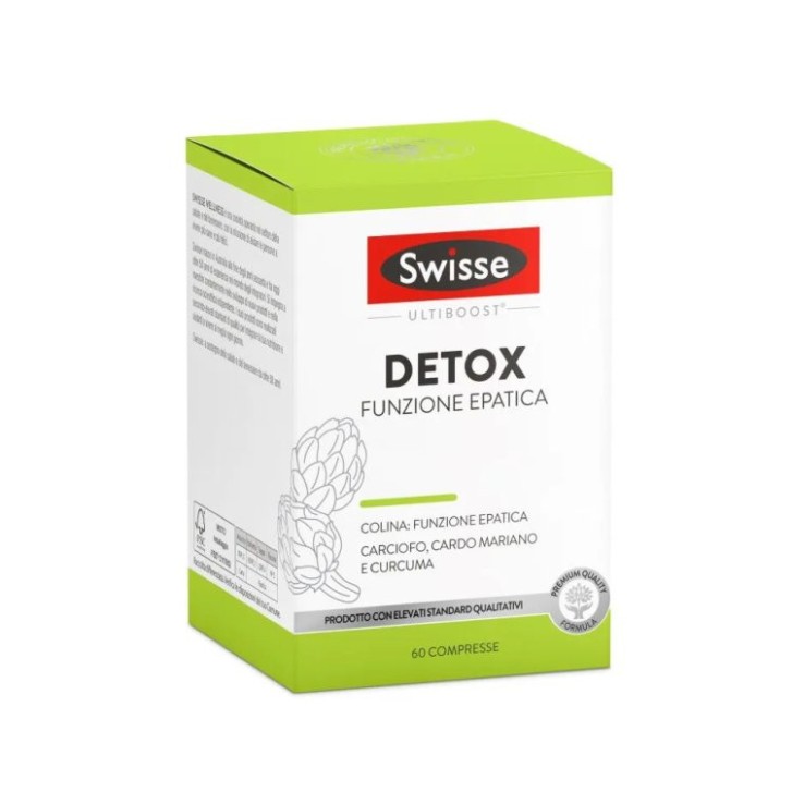 Detox Funzione Epatica Integratore Supporto Digestione 60 Compresse - Swisse Detox Funzione Epatica Integratore Supporto Digestione 60 Compresse - Swisse