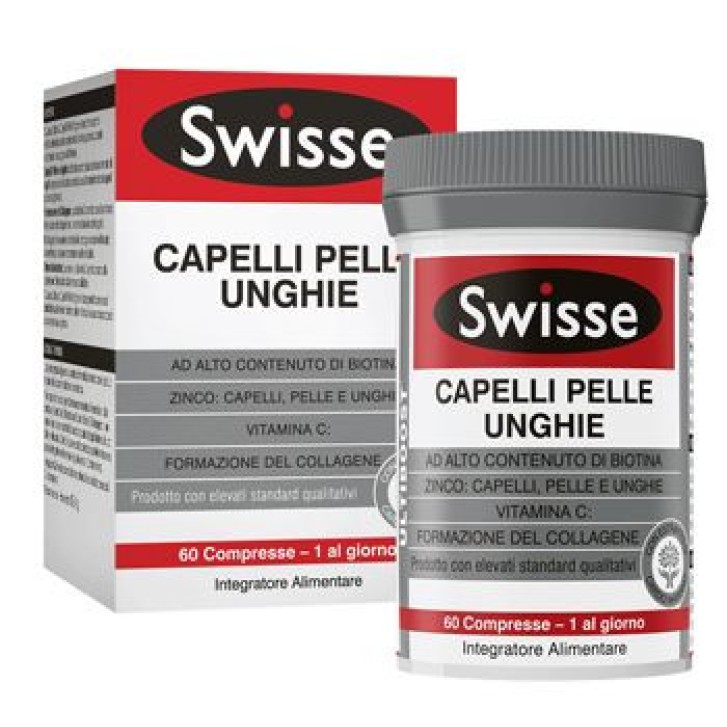 Swisse Capelli Pelle Unghie Integratore per Benessere di Capelli e Unghie - 60 Compresse - Swisse
