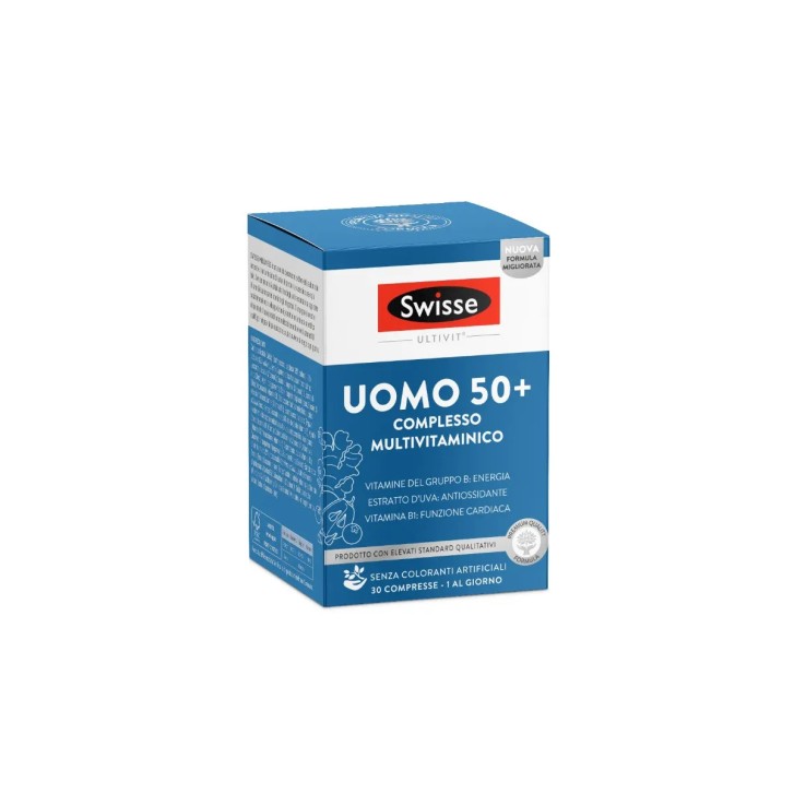 Swisse Multivitaminico Uomo 50+ Integratore con Vitamine, Minerali ed Estratti Erbali - 30 Compresse - Swisse Swisse Multivitaminico Uomo 50+ Integratore con Vitamine, Minerali ed Estratti Erbali - 30 Compresse - Swisse