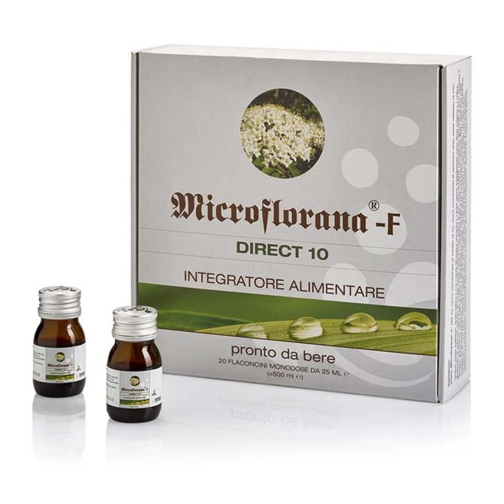 Microflorana F Direct 10 Integratore per Flora Intestinale 20 Flaconcini - Named Microflorana F Direct 10 Integratore per Flora Intestinale 20 Flaconcini - Named
