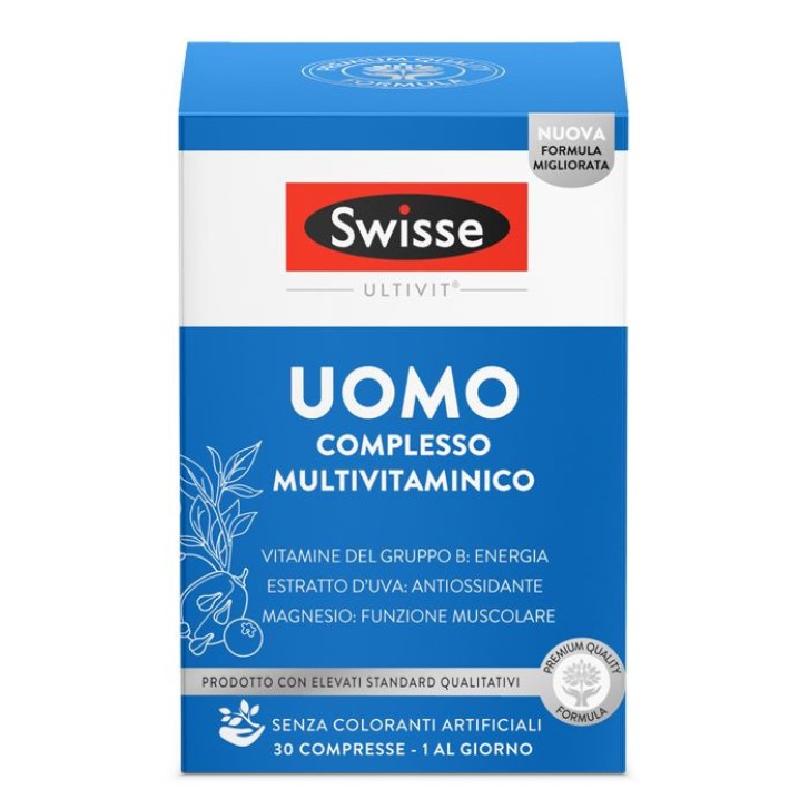 Swisse Multivitaminico Uomo Integratore per Metabolismo Energetico 30 Compresse - Swisse Swisse Multivitaminico Uomo Integratore per Metabolismo Energetico 30 Compresse - Swisse