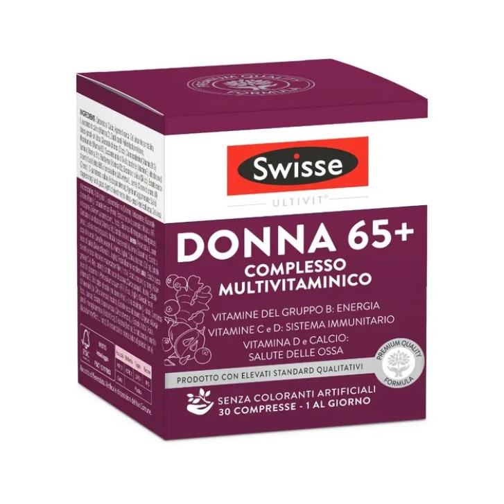 Swisse Donna 65+ Multivitaminico per Metabolismo ed Immunità 30 Compresse - Swisse Swisse Donna 65+ Multivitaminico per Metabolismo ed Immunità 30 Compresse - Swisse
