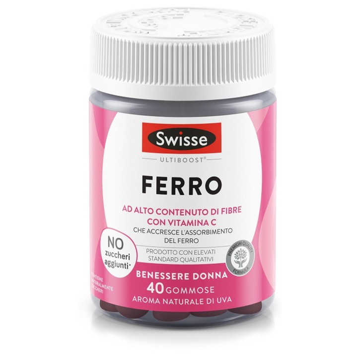Ferro Integratore Alimentare in Gommose Aroma Uva 40 Gommose - Swisse