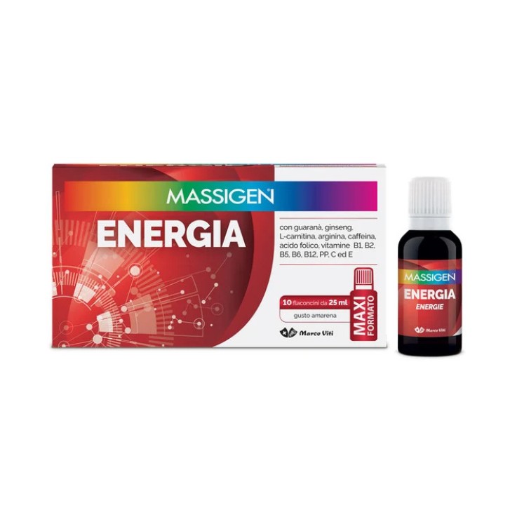 Massigen Energia Integratore Tonico Energetico 10 Flaconcini - Massigen