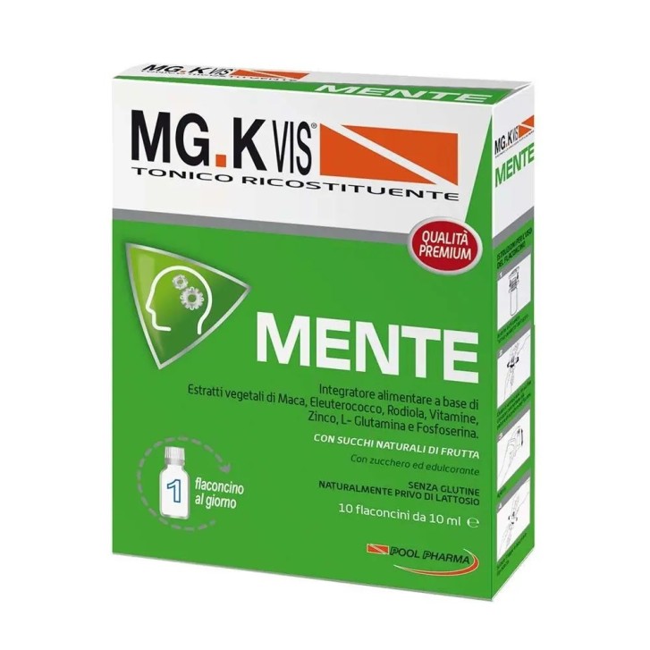 MGK Vis Tonico Ricostituente Mente Integratore con Vitamine 10 Flaconcini - Pool Pharma MGK Vis Tonico Ricostituente Mente Integratore con Vitamine 10 Flaconcini - Pool Pharma