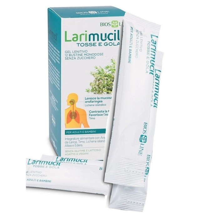 Larimucil Tosse Gola Bustine per Tosse Secca e Grassa 12 Bustine - Larimucil Larimucil Tosse Gola Bustine per Tosse Secca e Grassa 12 Bustine - Larimucil