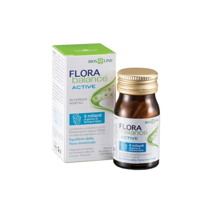 Flora Balance Active Integratore per Flora Intestinale 30 Capsule - Flora Balance